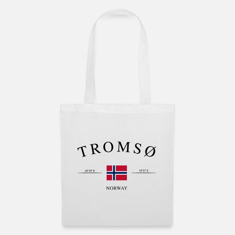 Tromsø Norwegen – Urlaub Souvenir & Geschenk - Stoffbeutel - Weiß