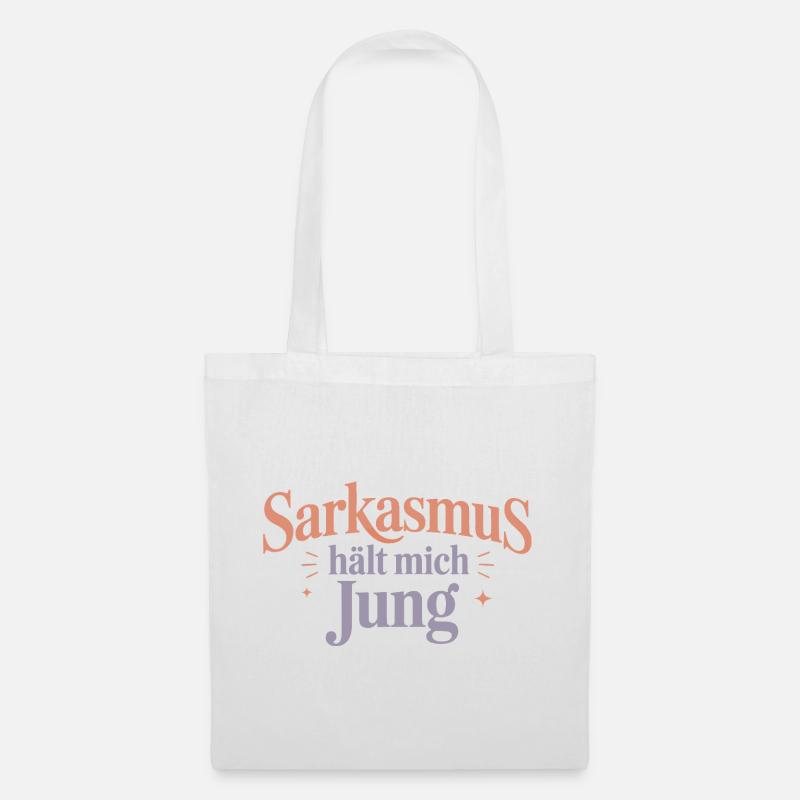 Sarcasm keeps me young - Tote Bag - white