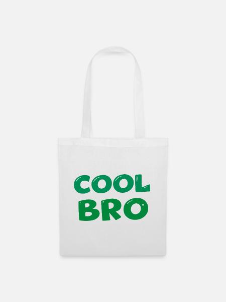 Bold Green Bro - Stoffbeutel - Weiß