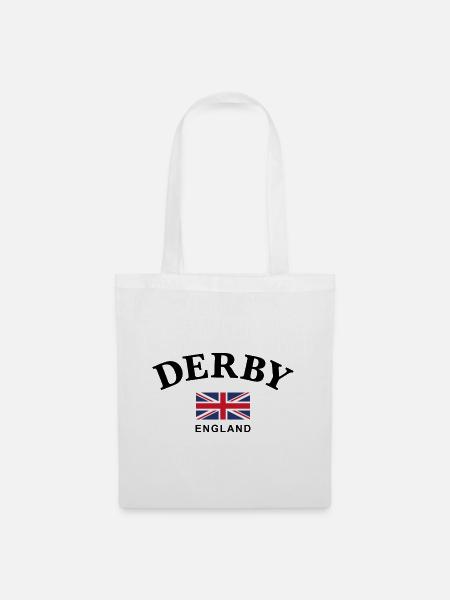 Derby, England - Stoffbeutel - Weiß
