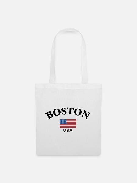 Boston, USA - Stoffbeutel - Weiß