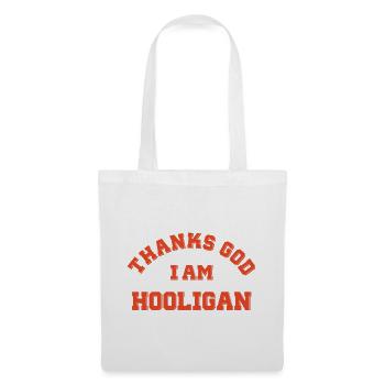 Gott sei Dank bin ich Hooligan - Stoffbeutel - Weiß - Vorne