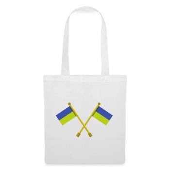 Ukrainische Flagge - Stoffbeutel - Weiß - Vorne