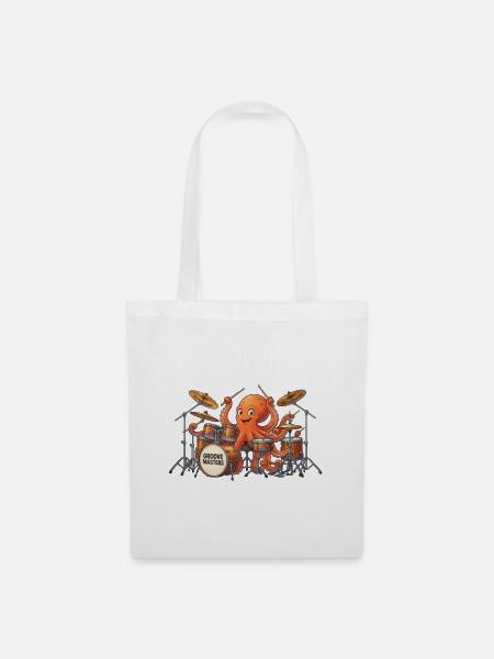 Octopus Drum Groove Masters - Stoffbeutel - Weiß