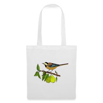 Bunter Vogel - Stoffbeutel - Weiß - Vorne