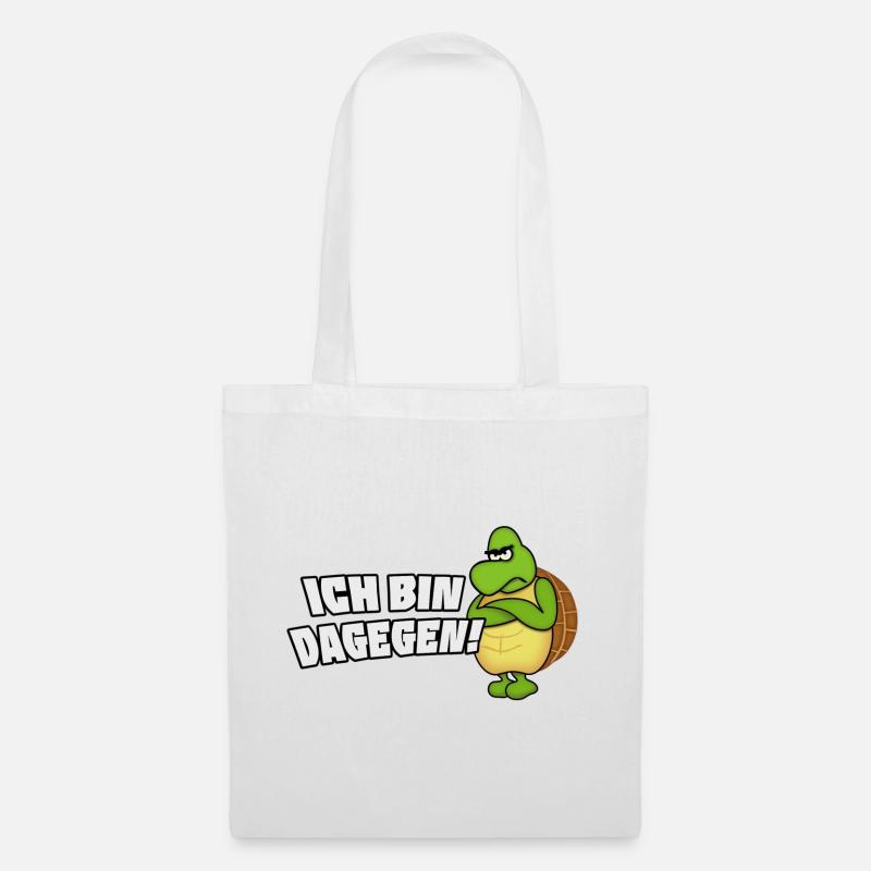 ich bin dagegen - Stoffbeutel - Weiß