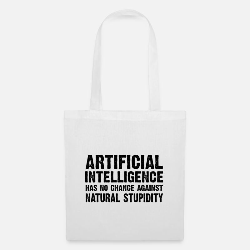 Nerd-Sprüche, Geschenk zB Geburtstag, Intelligenz - Stoffbeutel - Weiß