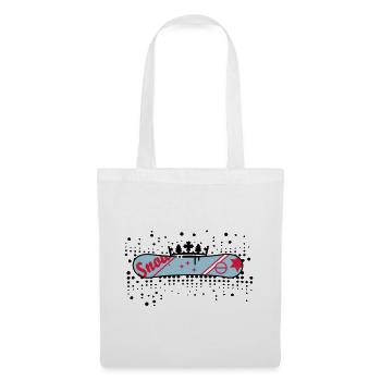 Snowboard with Crown Snowboard King - Tote Bag - white - Front