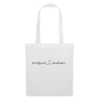 Monsieur Madame - Sac en tissu - blanc - Devant