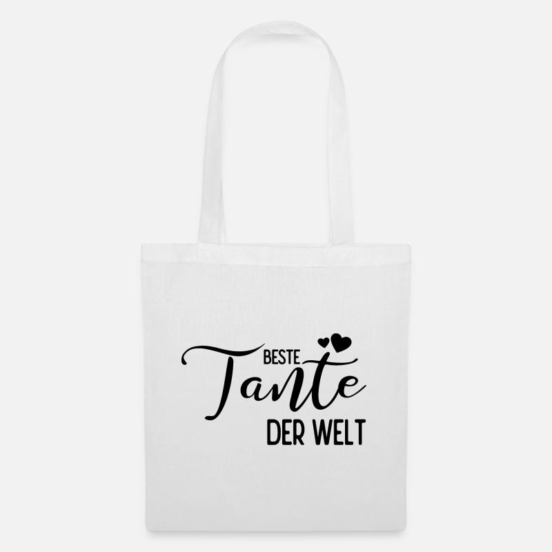 Beste Tante der Welt - Stoffbeutel - Weiß