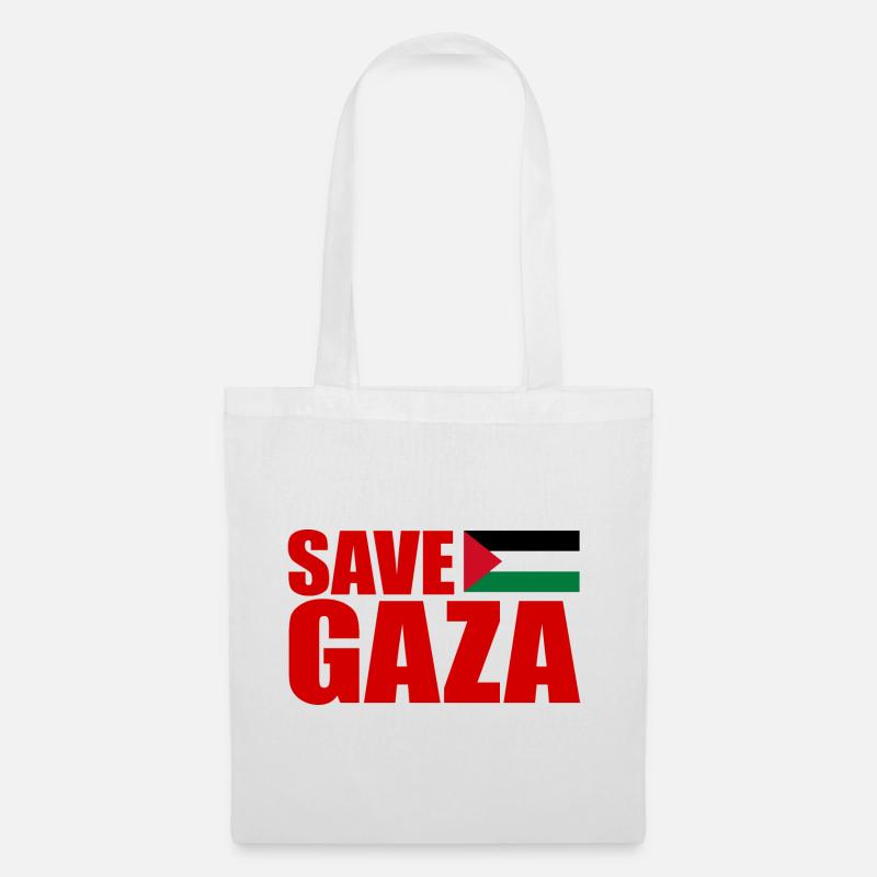Save gaza - Stoffbeutel - Weiß