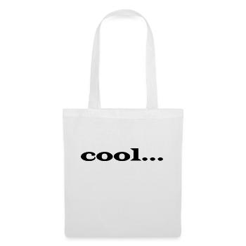 cool schwarz Logo - Stoffbeutel - Weiß - Vorne