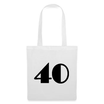 40 YEARS. 40th ANNIVERSARY. BIRTHDAY 40 YEARS. 40 - Tote Bag - white - Front