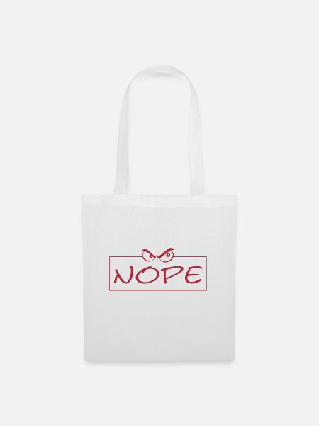 Nope - Stoffbeutel - Weiß