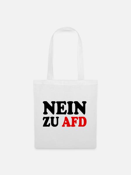 Nein zu afd - Stoffbeutel - Weiß