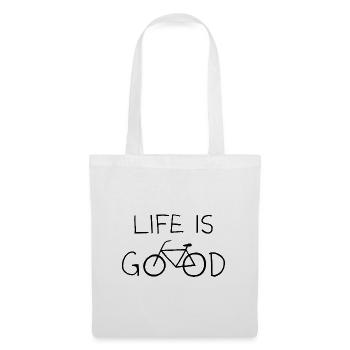 LIFE IS GOOD - Tote Bag - white - Front