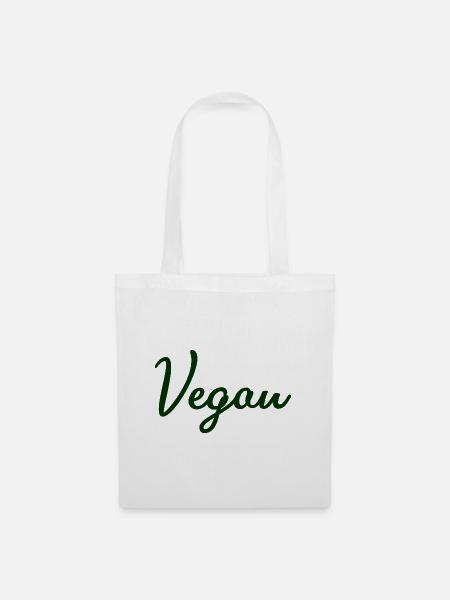 Vegan - Veganerin - Veganer - Stoffbeutel - Weiß
