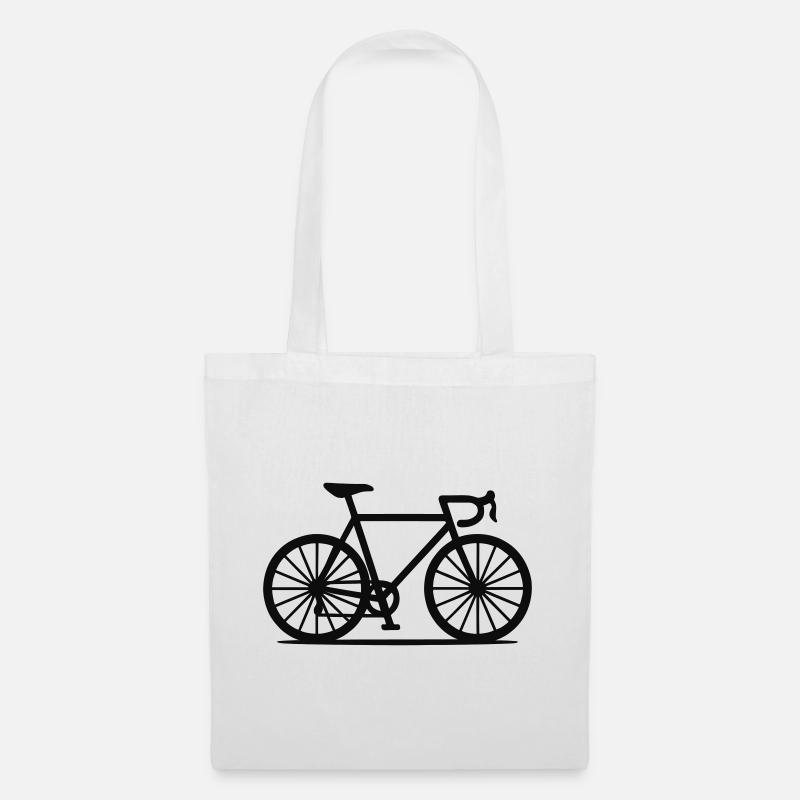 Rennrad Minimalismus - Stoffbeutel - Weiß