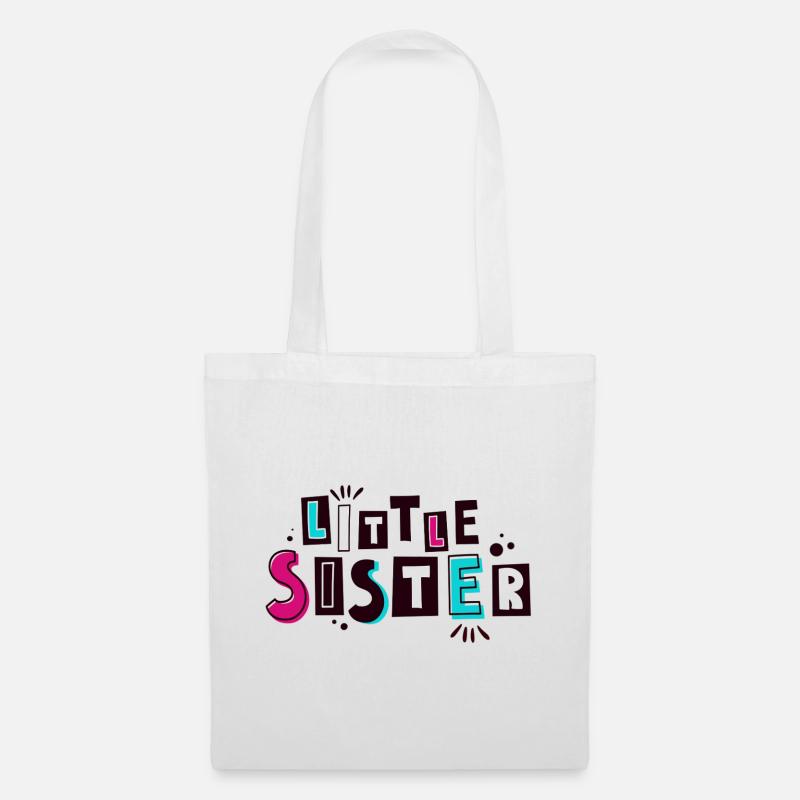 Kleine Schwester - Stoffbeutel - Weiß