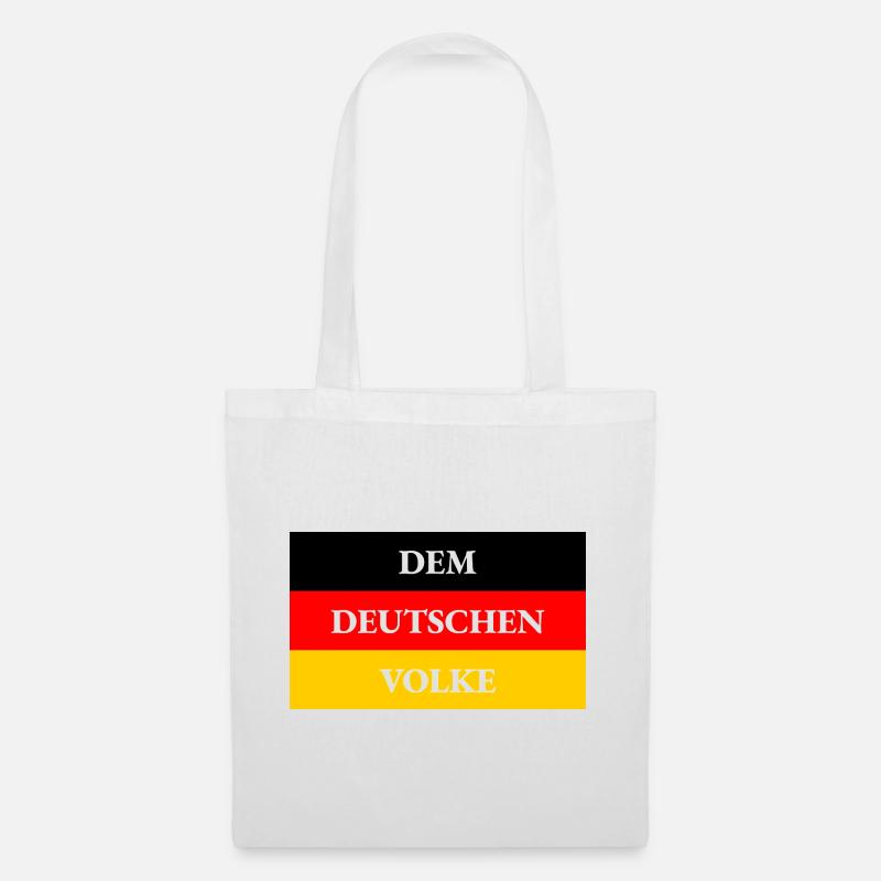 DRAPEAU AU PEUPLE ALLEMAND - Sac en tissu - blanc