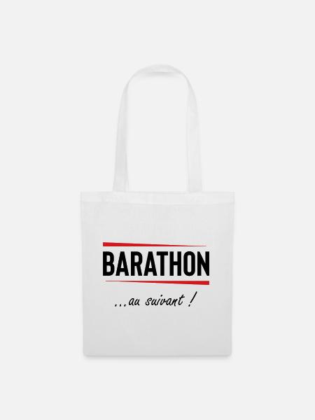 Barathon zum nächsten! Alkohol - Stoffbeutel - Weiß