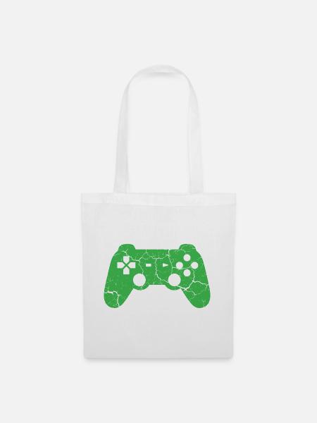 Controller-Gaming - Stoffbeutel - Weiß