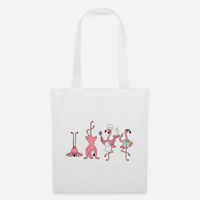 Flamingos: Koch und Küchencoach - Stoffbeutel - Weiß