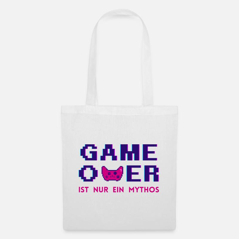 Game Over Mythos Dark Retro Pixel - Stoffbeutel - Weiß