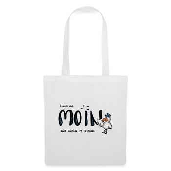 Moin Küstenseemöwe im Sailor-Style - Stoffbeutel - Weiß - Vorne