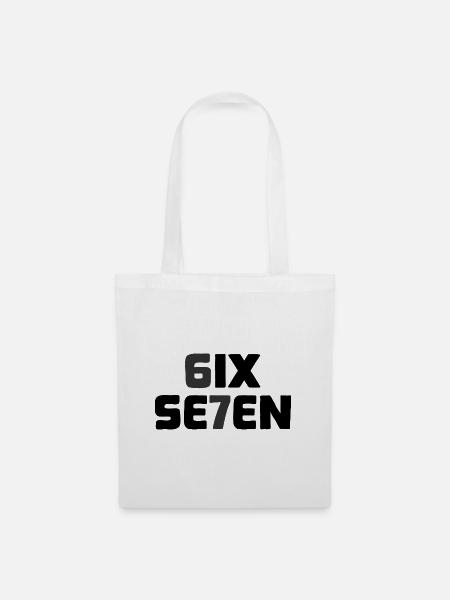 Six Seven - 67 - Meme - Basketball - 6-7 - Stoffbeutel - Weiß