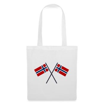 Norwegische Flagge - Stoffbeutel - Weiß - Vorne