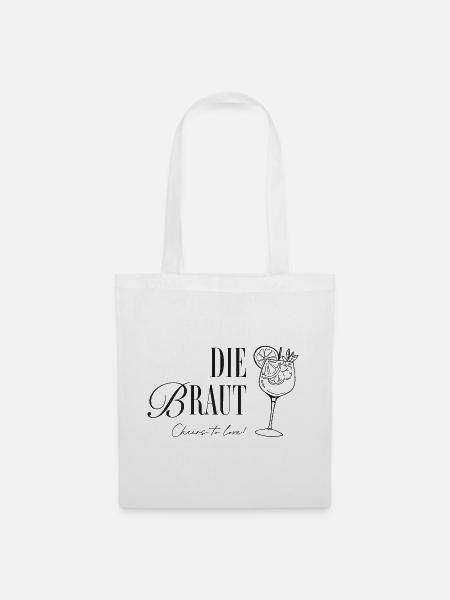 Die Braut: Cheers to Love - Stoffbeutel - Weiß