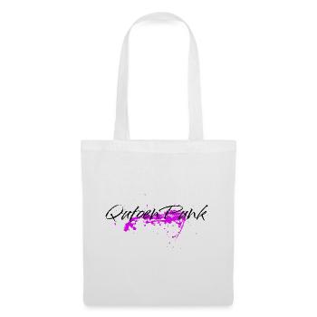 Pinker Farbklecks - Quoten Punk Statement - Stoffbeutel - Weiß - Vorne