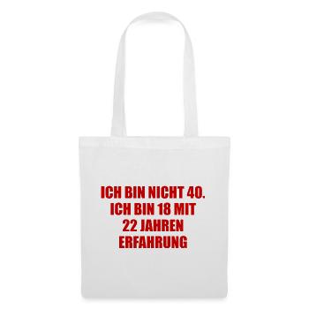 Jung mit Erfahrung - Stoffbeutel - Weiß - Vorne