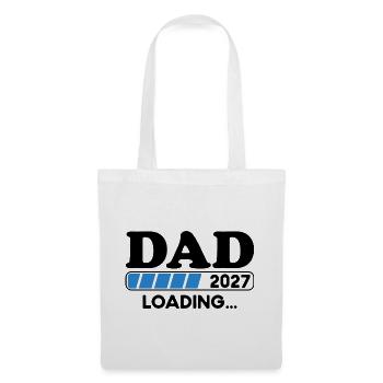 Dad 2027 Loading Papa Baby Geschenk - Stoffbeutel - Weiß - Vorne