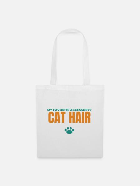 Katzenhaar: Mein Lieblingsaccessoire - Stoffbeutel - Weiß