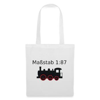 Maßstab 1:87 - Modelleisenbahn H0 Geschenk - Stoffbeutel - Weiß - Vorne