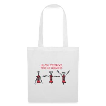 Exercice pour le weekend - Sac en tissu - blanc - Devant