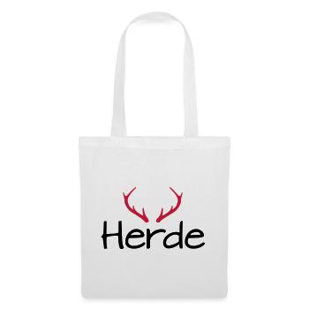 Herde Geweih Hirschgeweih - Stoffbeutel - Weiß - Vorne