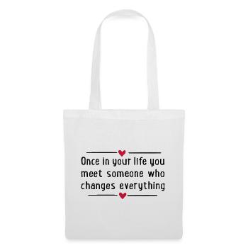 2541614 16000055 once in your life - Tote Bag - white - Front