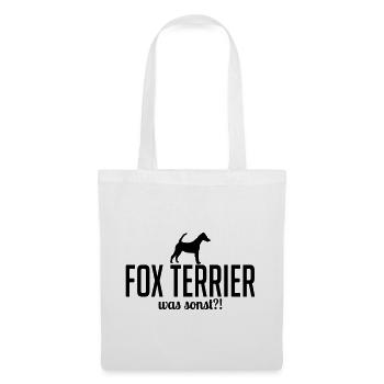 Kurzhaar FOX TERRIER was sonst Spruch Wilsigns - Stoffbeutel - Weiß - Vorne