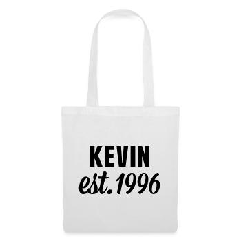 Kevin est 1996 - Stoffbeutel - Weiß - Vorne