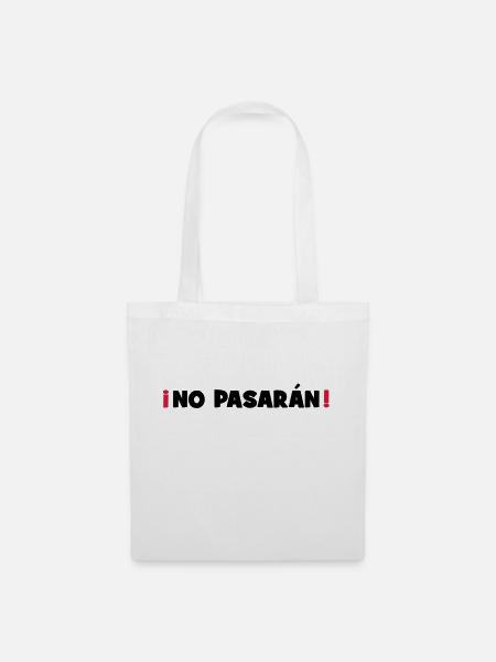 No Pasaran - Sie kommen nicht durch! - Stoffbeutel - Weiß