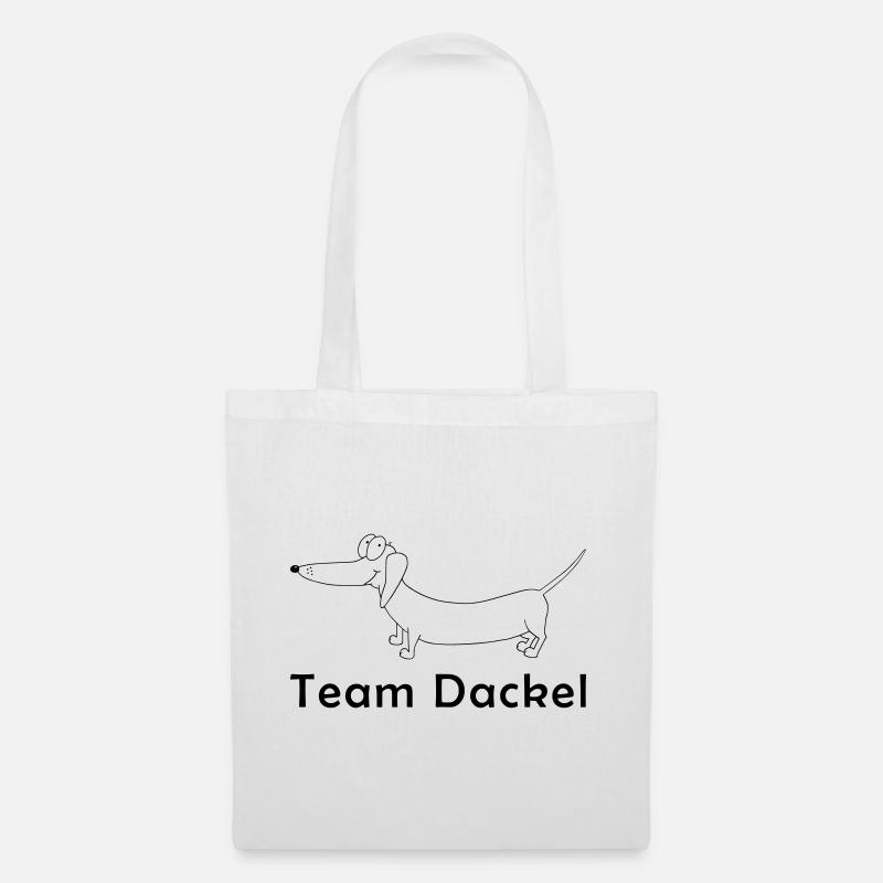 Team Dackel Umriss Dackel Vektor - Stoffbeutel - Weiß