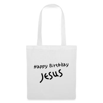 Jésus de joyeux anniversaire - Sac en tissu - blanc - Devant