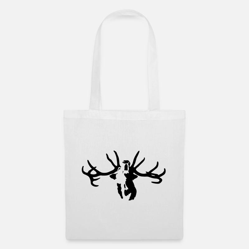 cerf - Sac en tissu - blanc