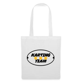 Go-Kart / Karting / Kart / Fahrer - Stoffbeutel - Weiß - Vorne