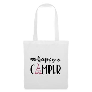campeur heureux - Sac en tissu - blanc - Devant