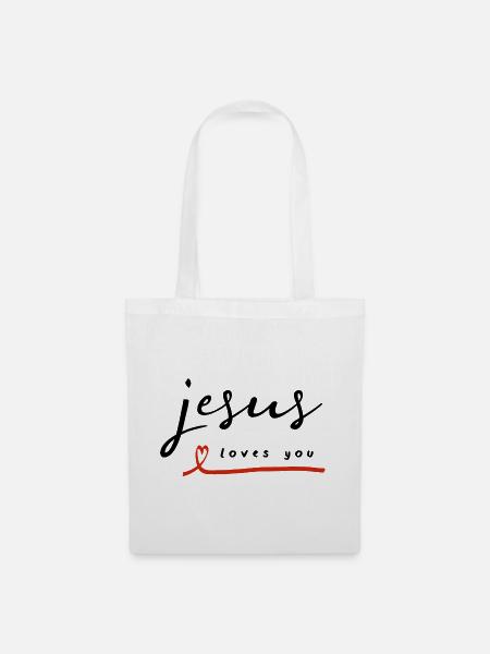 Jesus liebt dich so, wie du bist | Evangelisation - Stoffbeutel - Weiß