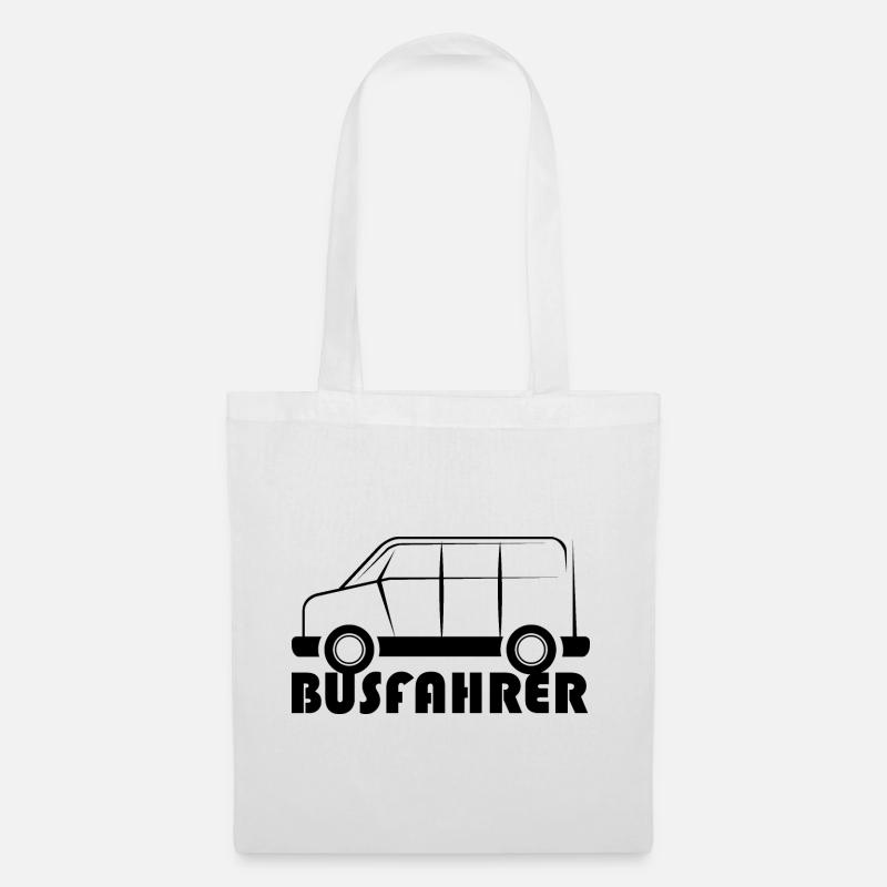 busfahrer bus auto van suv symbol Logo icon Grafik - Stoffbeutel - Weiß